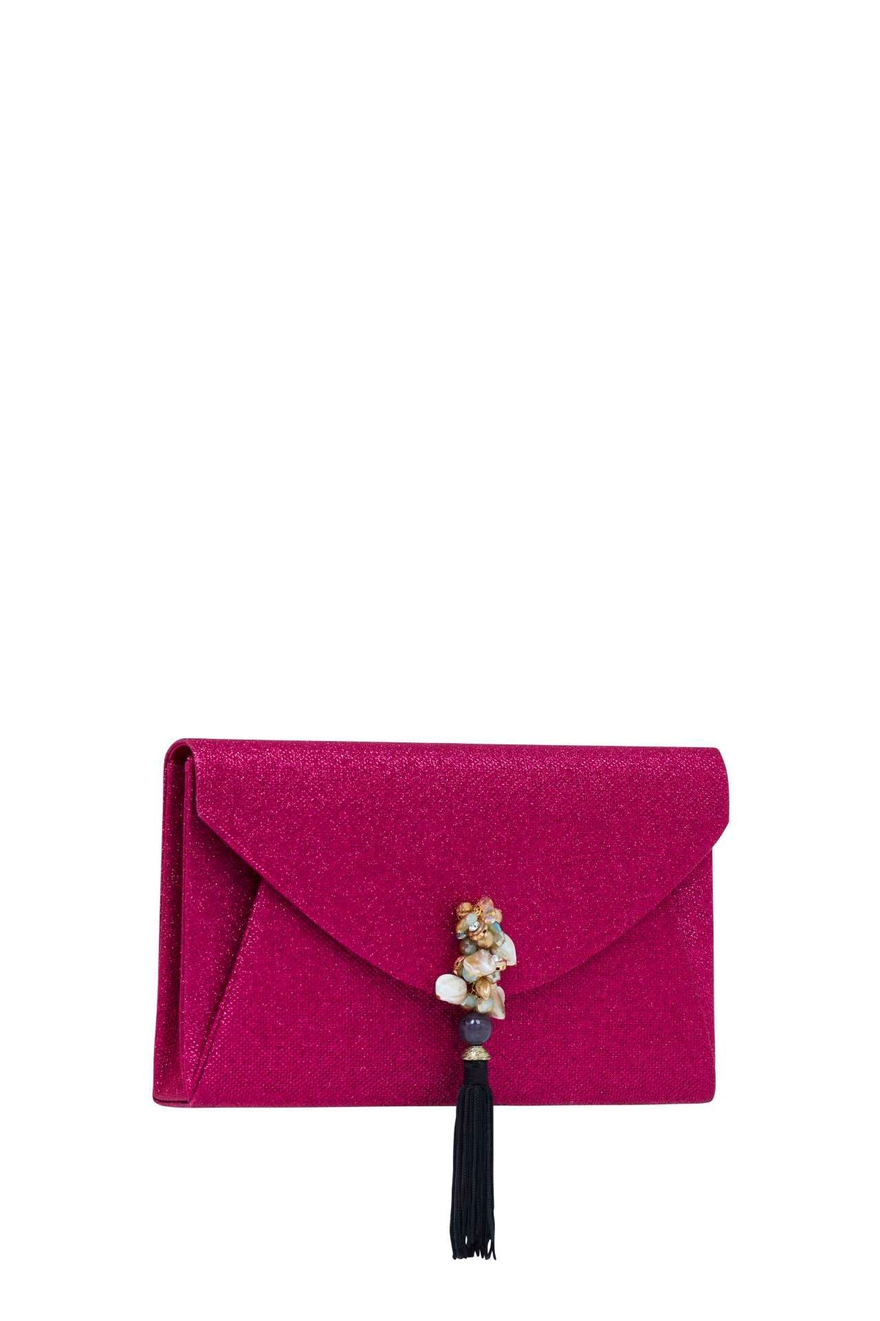 LarAllan Vicki Oversized Envelope Clutch, Alternate, color, Fuchsia