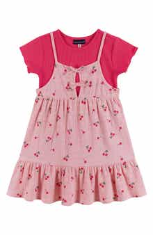 Andy & Evan Kids' Cherry Print Tank T-Shirt Dress