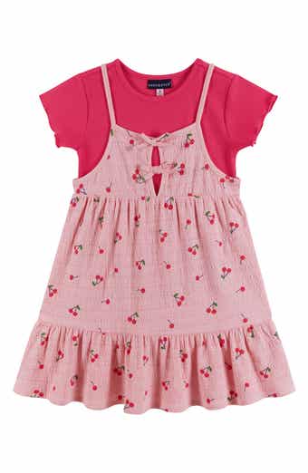 Andy & Evan Kids' Cherry Print Tank T-Shirt Dress
