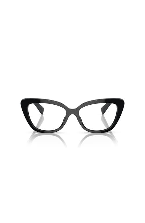 Miu Miu 55mm Cat Eye Optical Glasses In Black