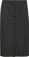 FRAME The Dot Front Button Midi Skirt