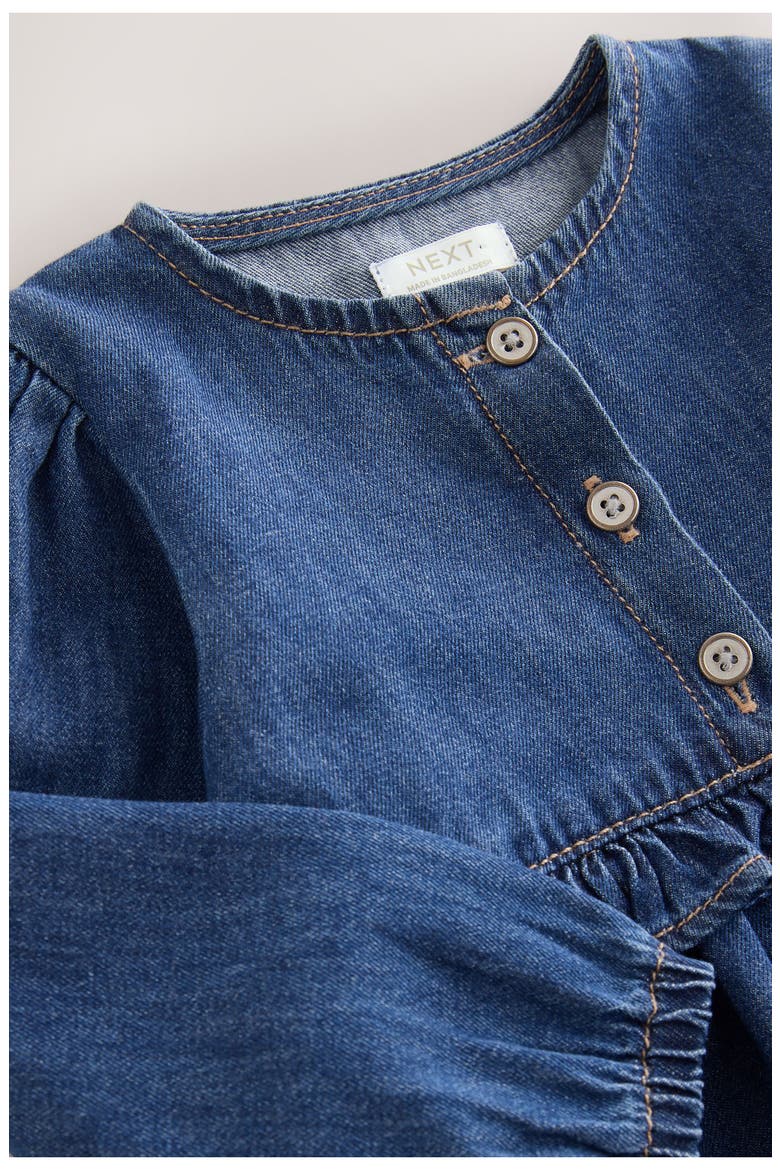 Kids' Denim Frill Dress, Alternate, color, BLUE