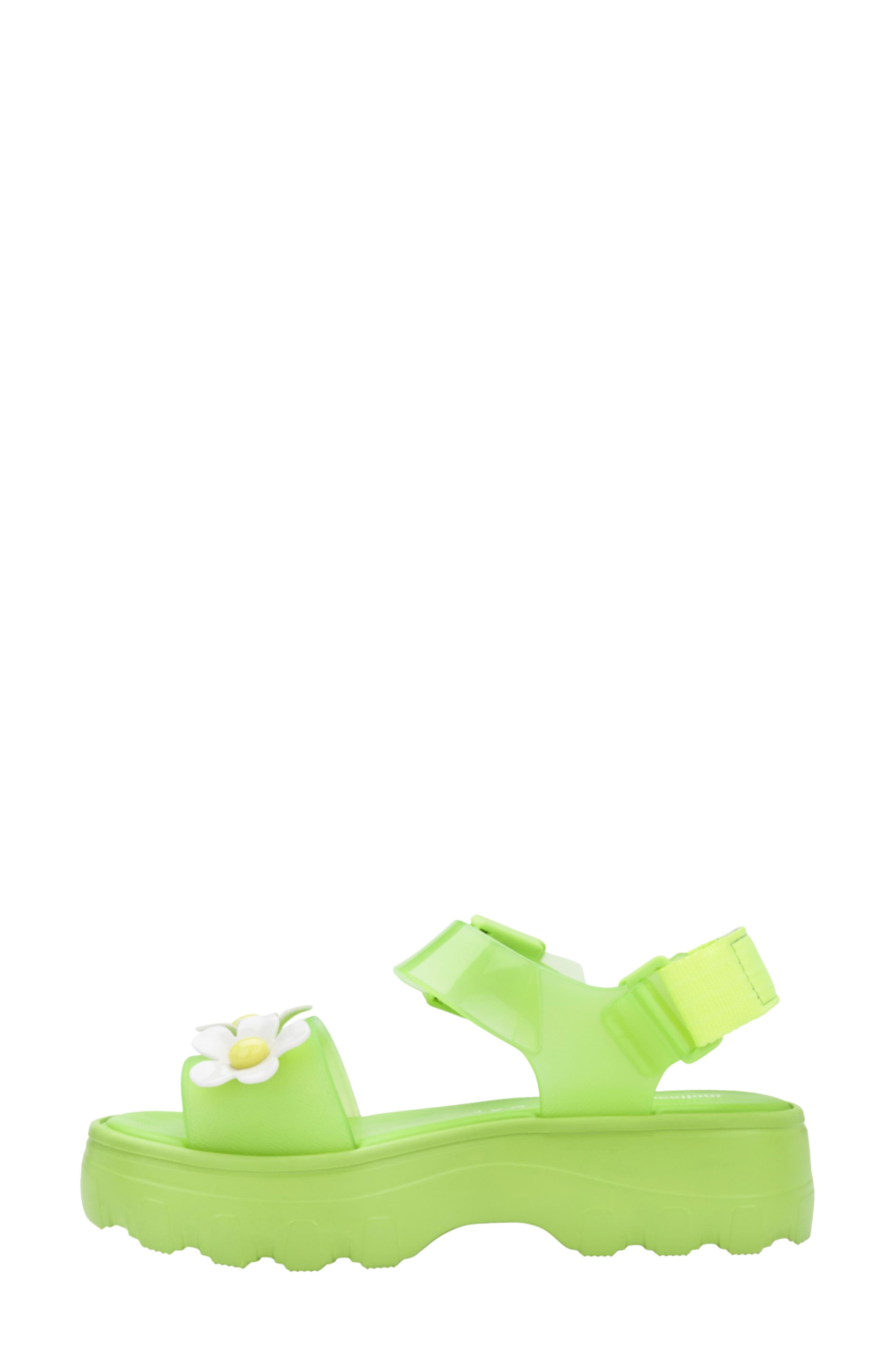 x Lazy Oaf Kick Off Lug Sole Platform Sandal, Alternate, color, GREEN/ WHITE/ YELLOW