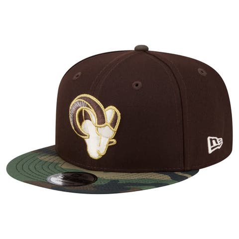 Men's New Era  Dark Brown Los Angeles Rams Burnt Wood Camo 9FIFTY Snapback Hat