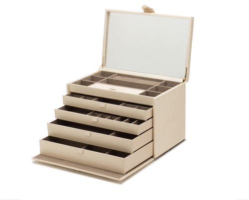 Wolf Caroline Extra Large Jewelry Case In White