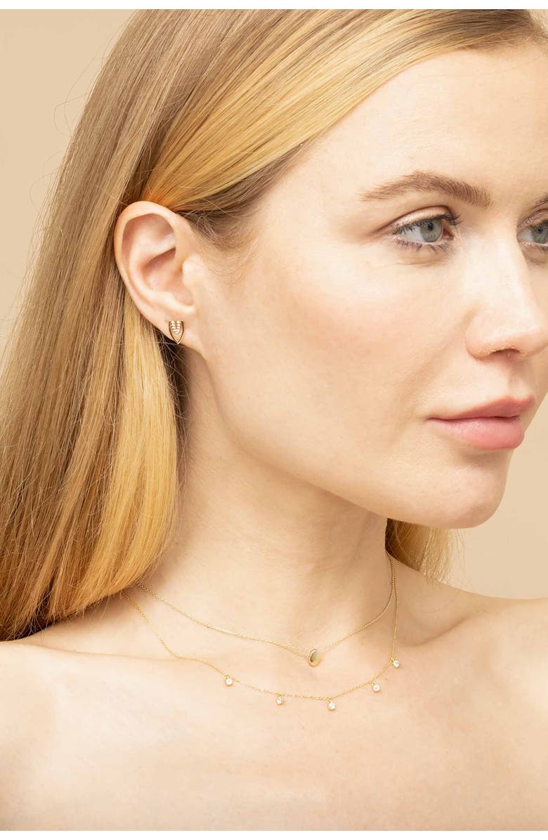 14K Yellow Gold Seeing Sparks Hanging Necklace