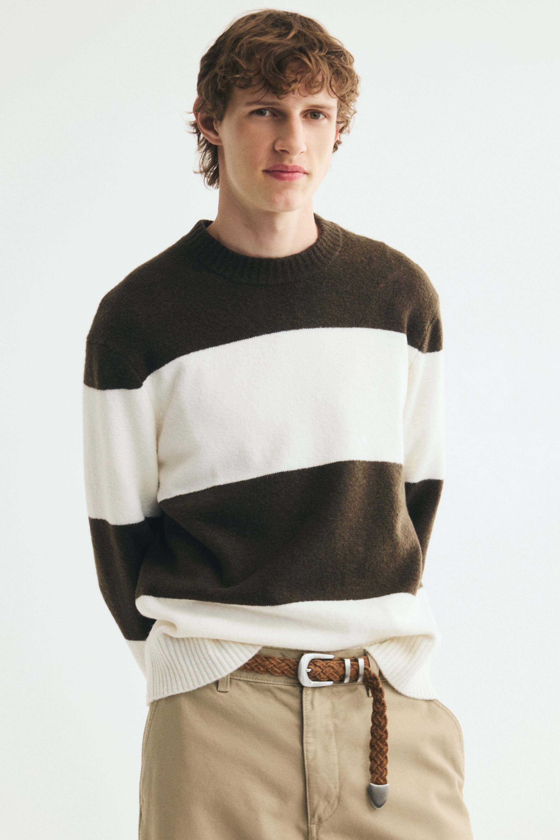 selected Dark khaki green/striped