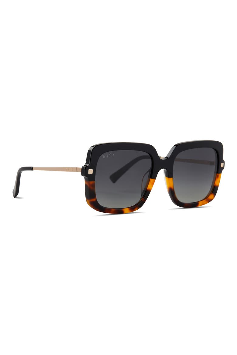 Sandra 54mm Gradient Square Sunglasses, Alternate, color, GREY/ BROWN