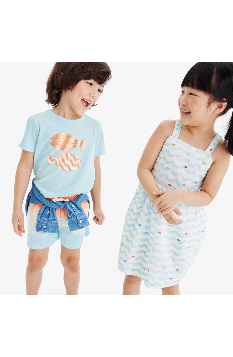 Primary Kids Woven Tank Sundress In Rainbow Fish, Alternate, color, 