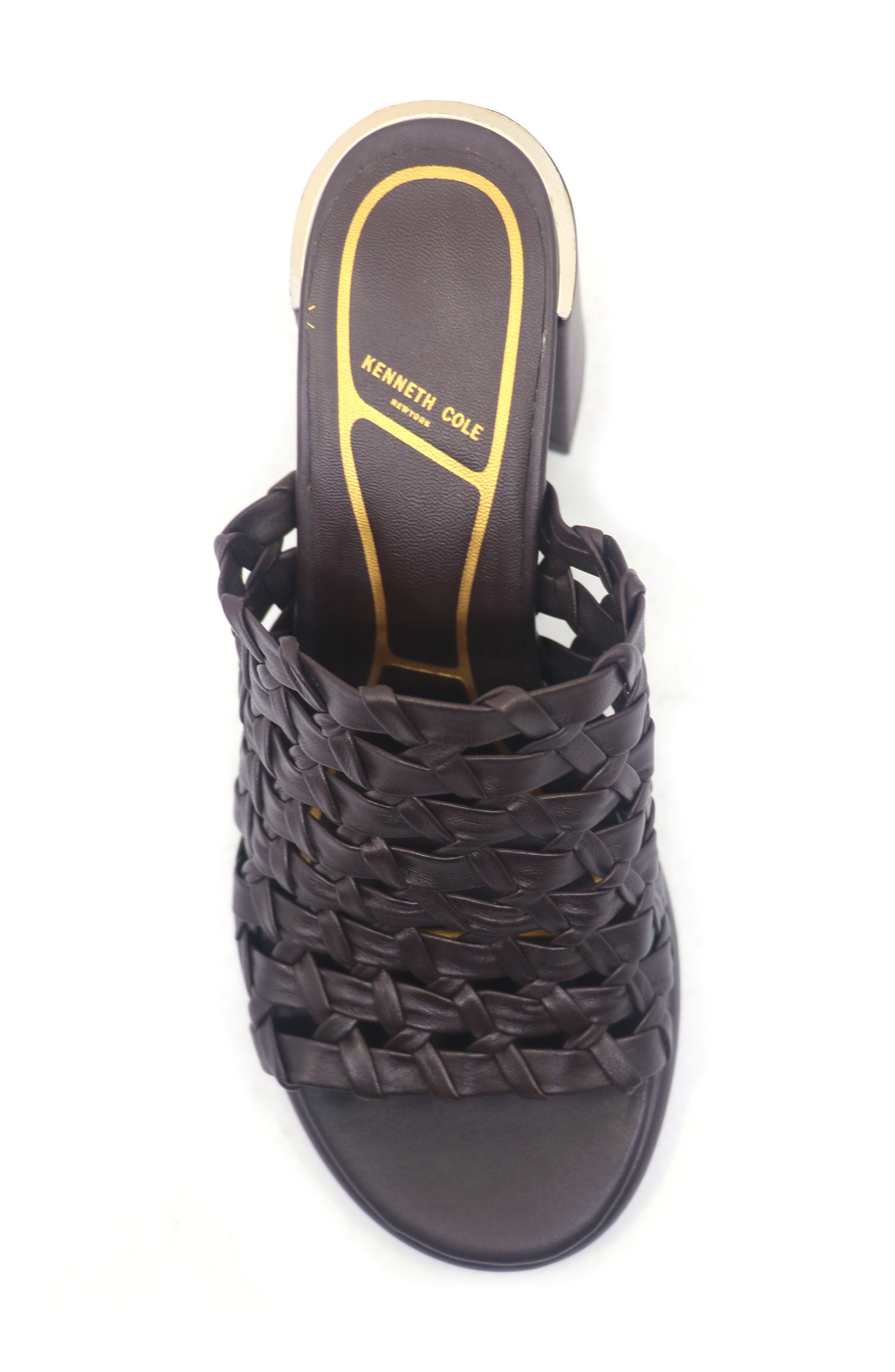 Kenneth Cole Solara Slide Sandal, Alternate, color, Dark Brown Leather