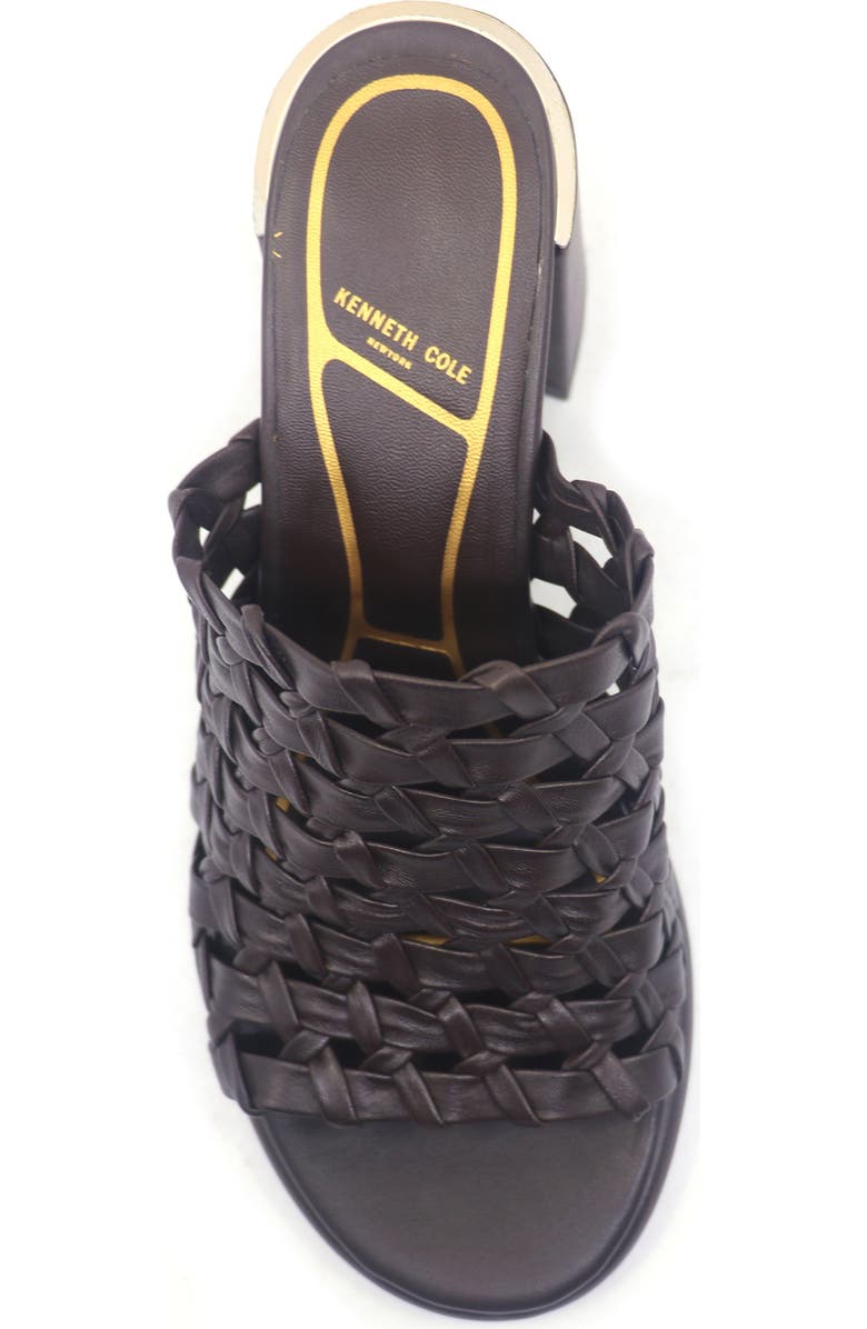 Kenneth Cole Solara Slide Sandal, Alternate, color, Dark Brown Leather