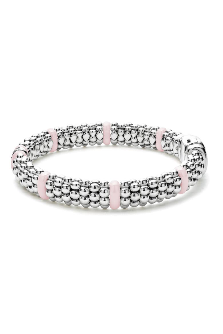 Pink Caviar Diamond Ceramic Station Bracelet (Nordstrom Exclusive), Alternate, color, PINK