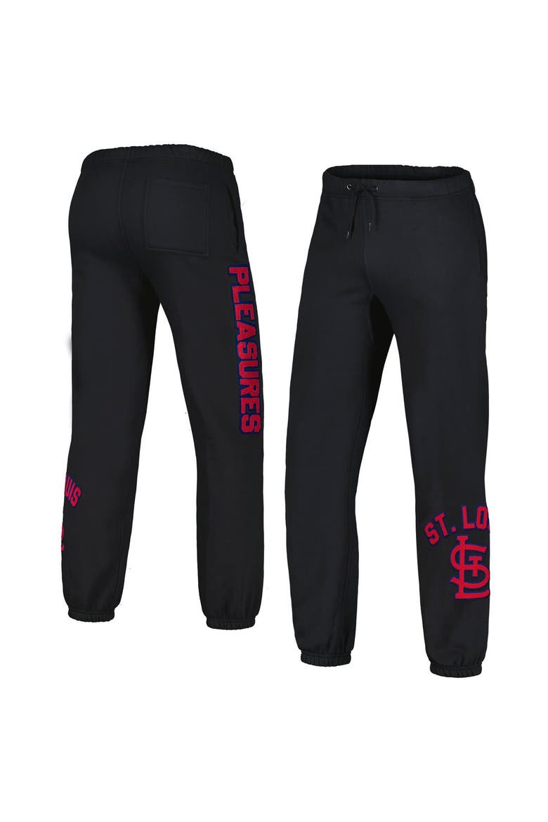 Men's PLEASURES Black St. Louis Cardinals Opening Day Sweatpants, Main, color, Black
