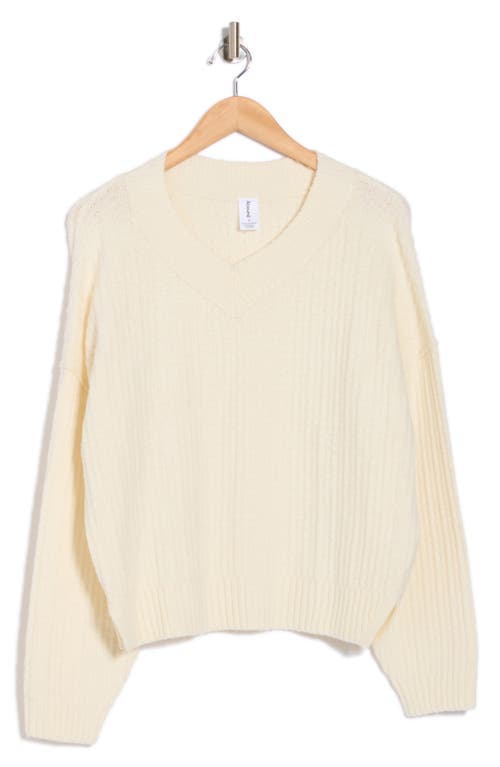 Abound V-neck Sweater In White