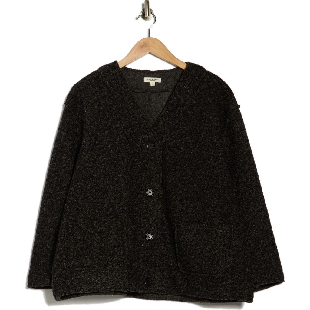 Max Studio Crop Jacket In Black