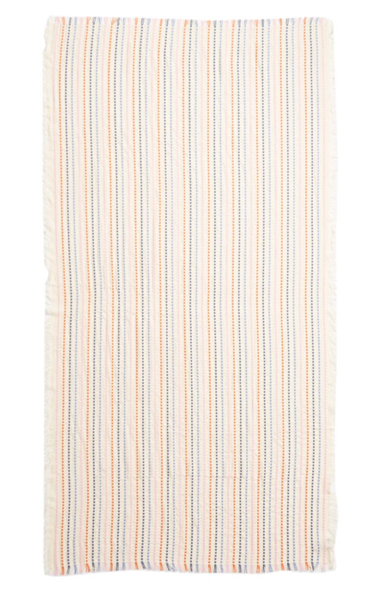 Madewell Stitched Rainbow Stripe Scarf, Alternate, color, 
