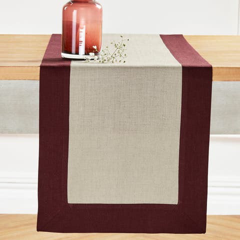 Linen Table Runner for Dining Table, Holiday and Everyday Table Decor - Contempo