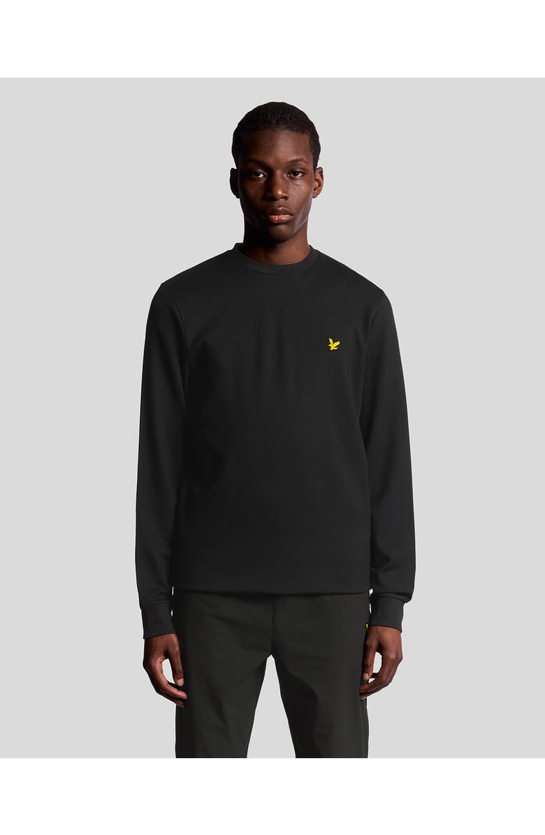 Lyle & Scott Crew Neck Long Sleeve Fly Fleece, Main, color, Jet Black