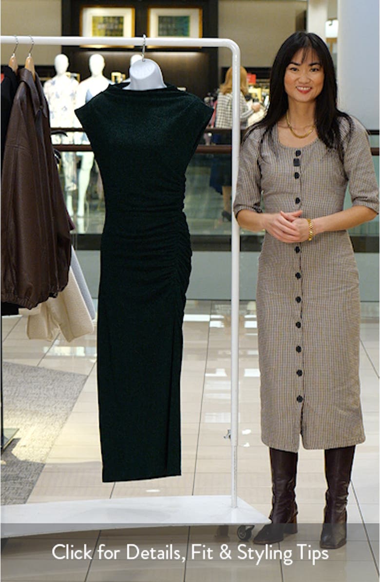 Mel Metallic Cap Sleeve Midi Dress, sales video thumbnail