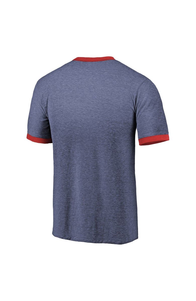 Majestic Threads Men's Majestic Threads Heathered Navy Washington Capitals Ringer Contrast Tri-Blend T-Shirt, Alternate, color, 