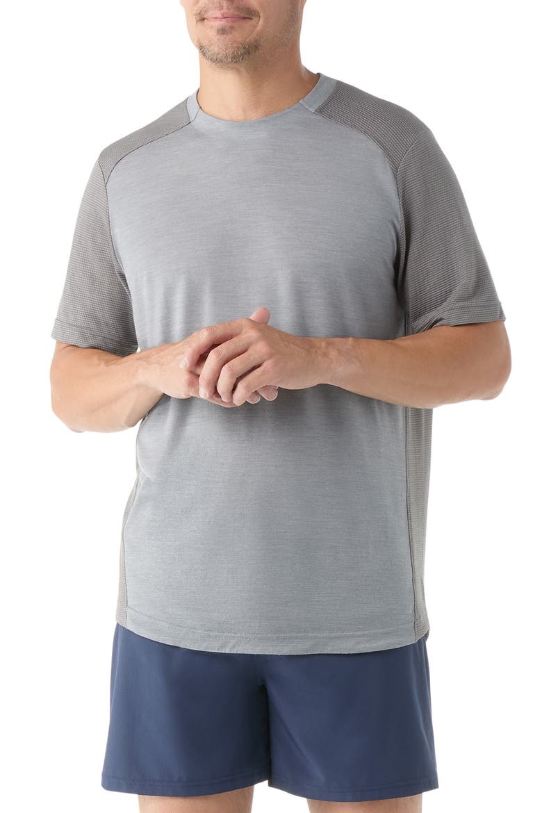 Mesh Back T-Shirt, Main, color, LIGHT GRAY HEATHER