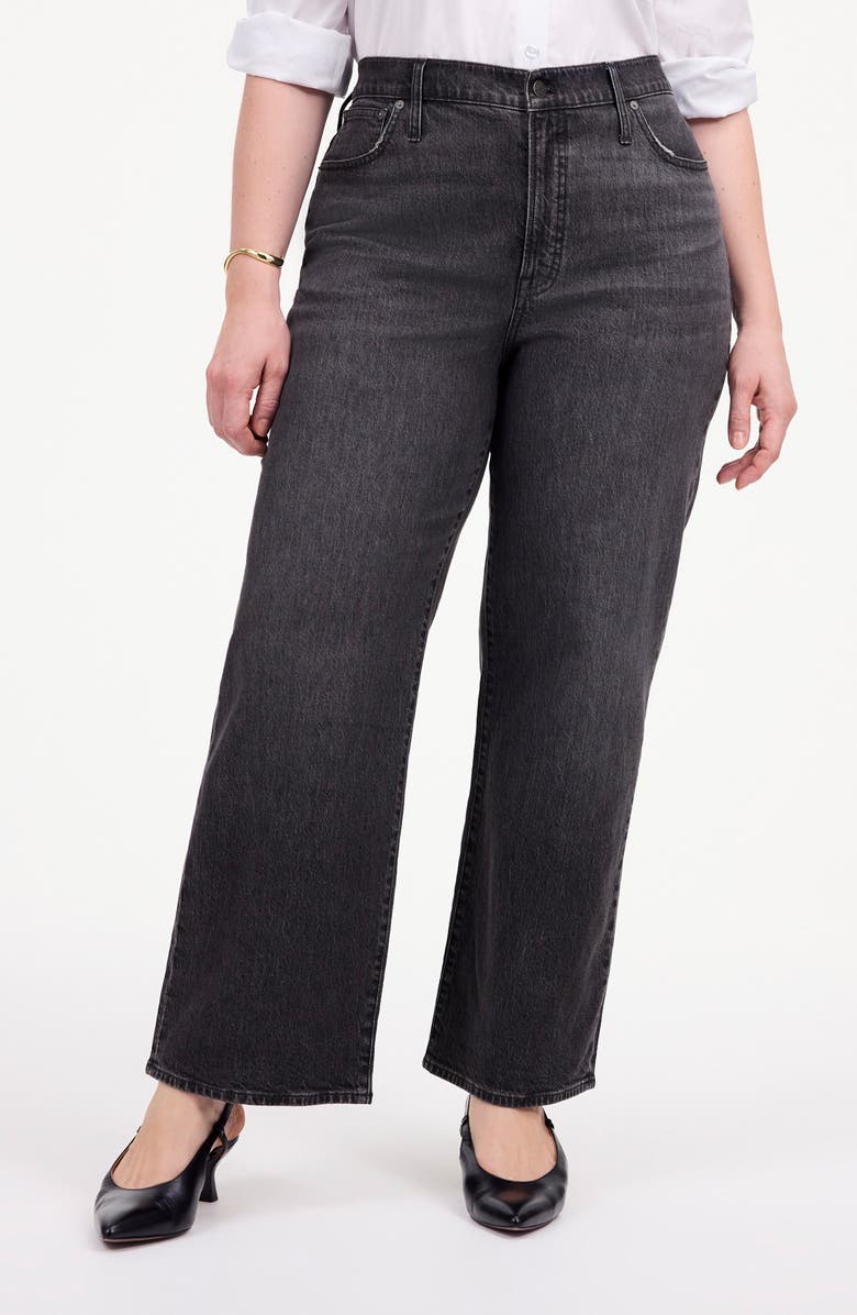 Madewell The Perfect Wide Leg Crop Jeans, Alternate, color, Robles Wash