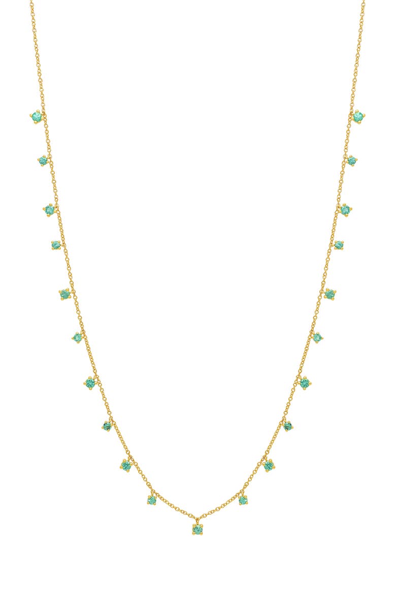 El Mar Station Necklace (Nordstrom Exclusive), Main, color, 18K YELLOW GOLD - EMERALD