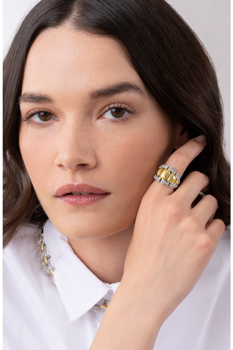High Bar Caviar Graduated Statement Ring, Alternate, color, TWO-TONE