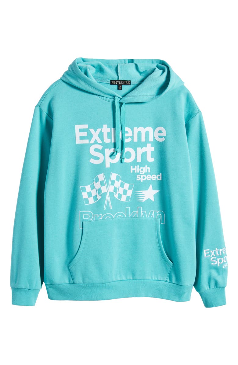 Vinyl Icons Extreme Sports Graphic Hoodie, Alternate, color, Turq
