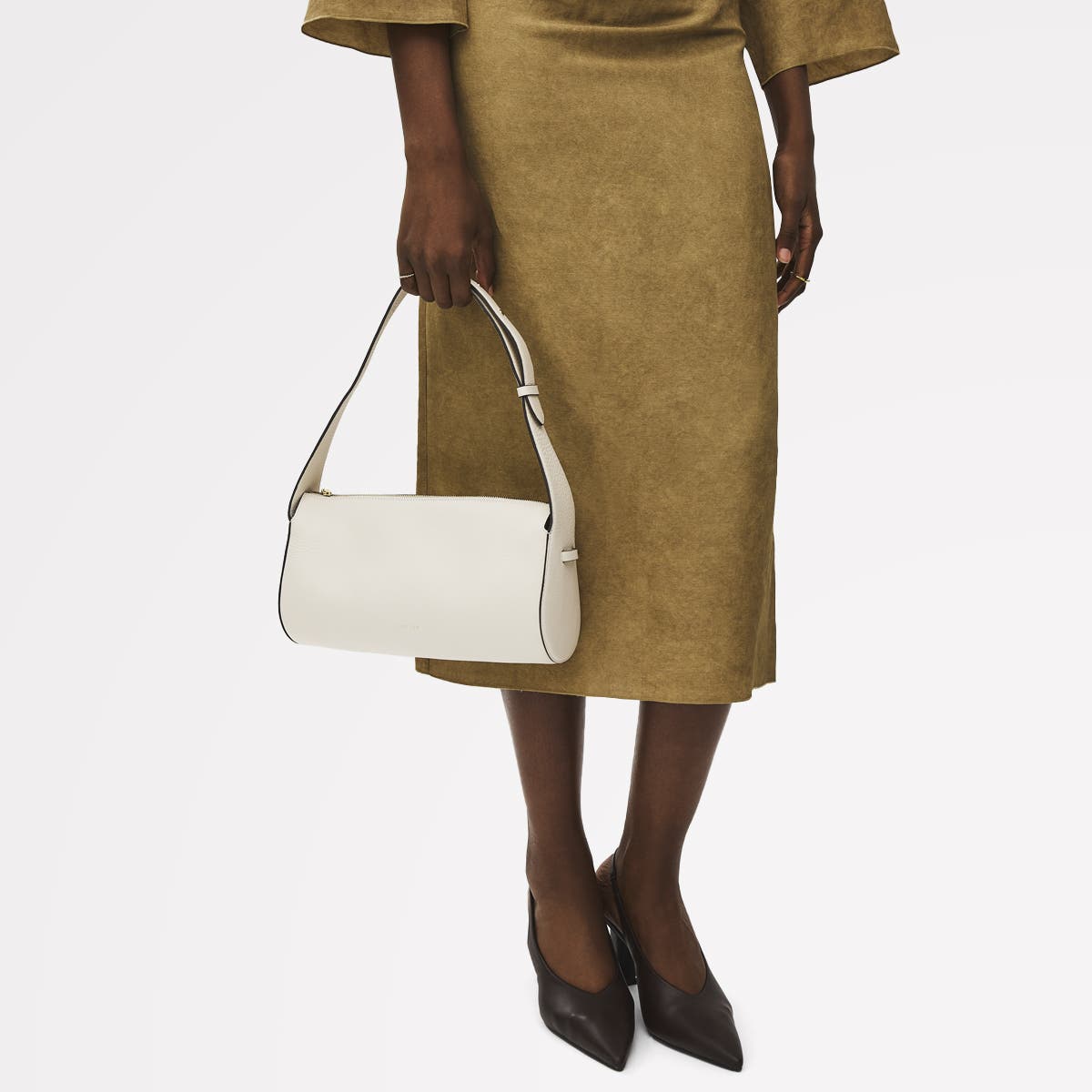 Radley Abbey Mews Small Ziptop Shoulder Bag, Alternate, color, Chalk