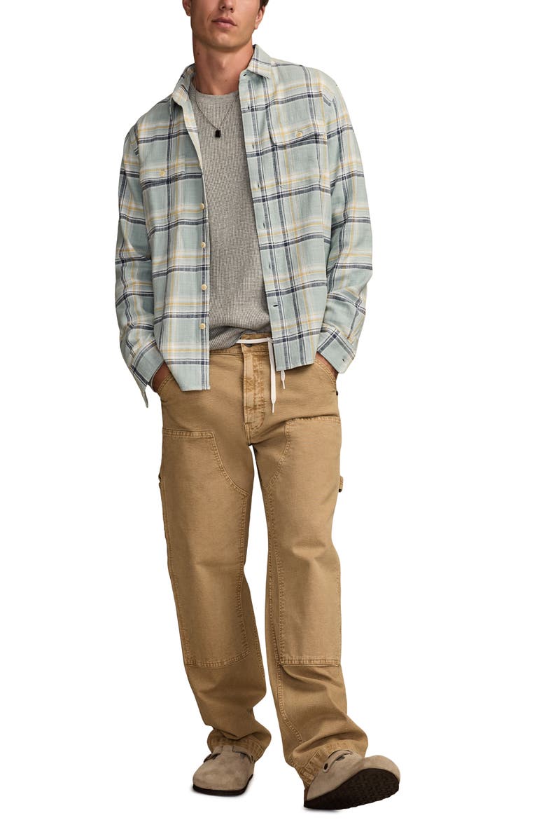 Plaid Slub Utility Shirt, Alternate, color, SAGE MULTI