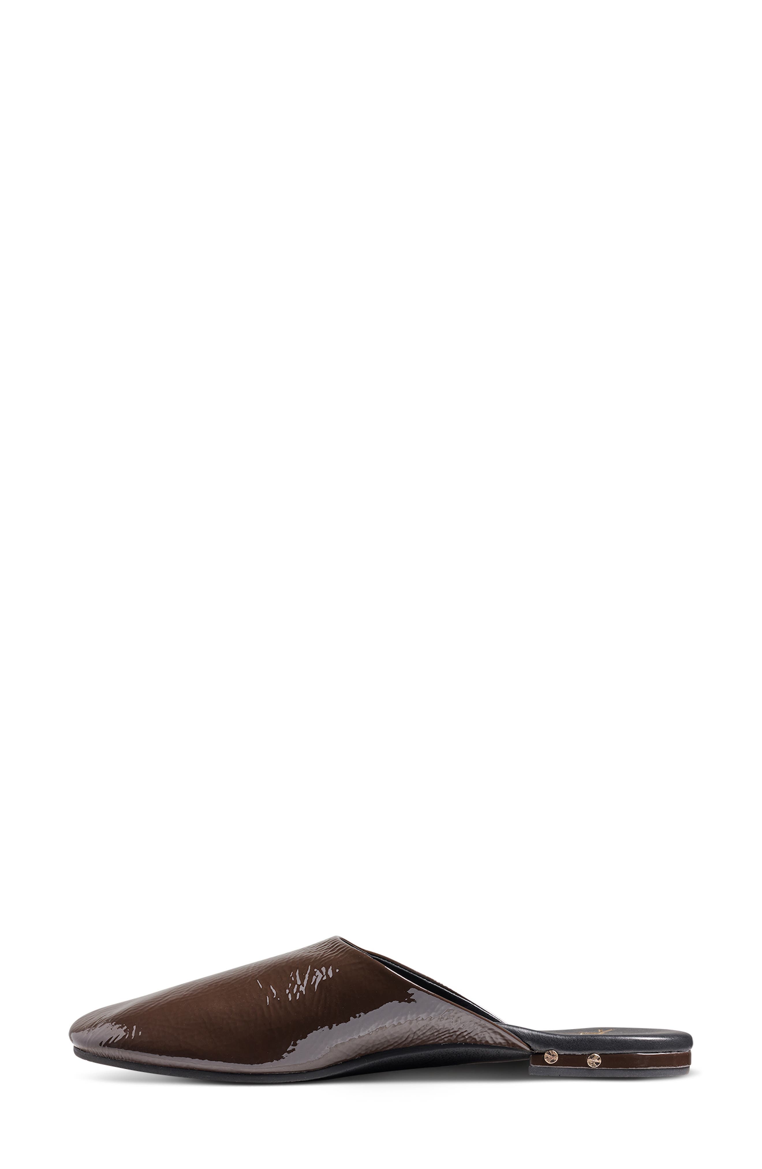 Blackbird Flat Leather Mule, Alternate, color, COFFEE