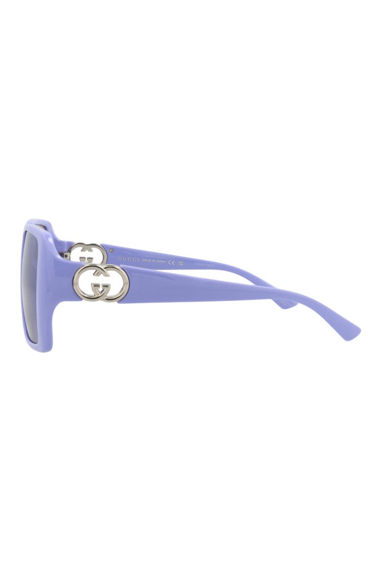 54mm Square Sunglasses, Alternate, color, VIOLET VIOLET VIOLET