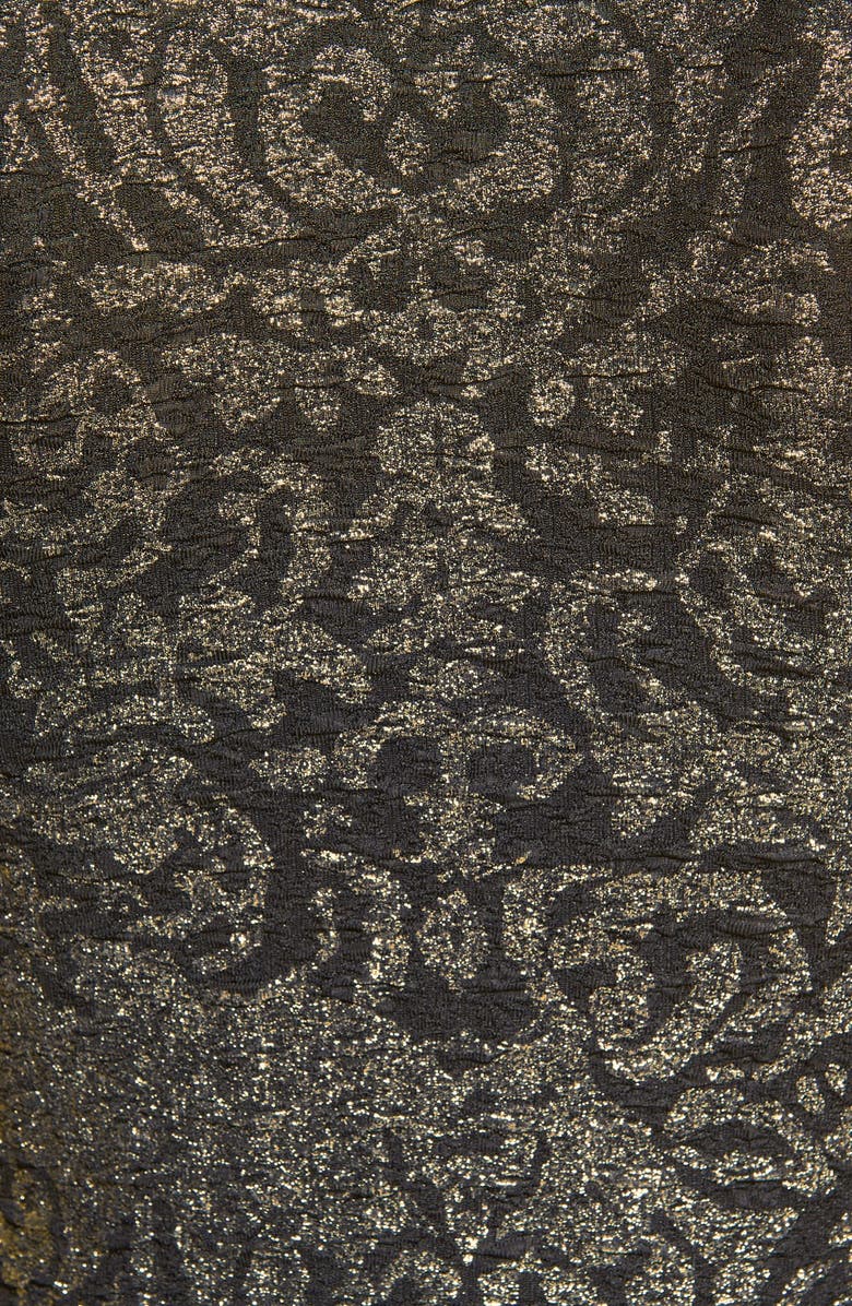 Frenchi Metallic Jacquard Fit & Flare Dress, Alternate, color,