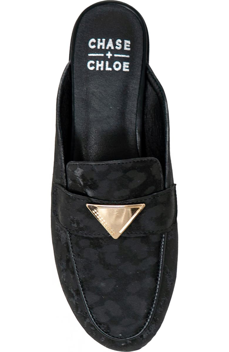 CHASE AND CHLOE Loafer Mule, Alternate, color, Black