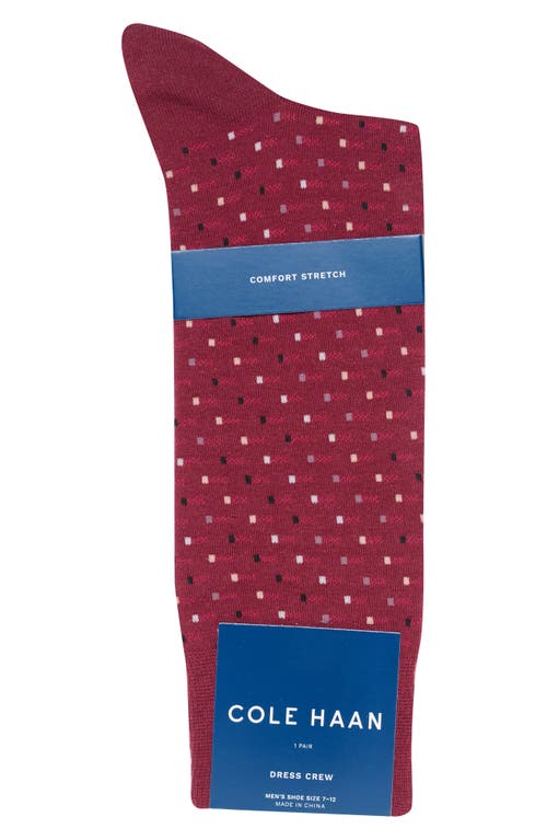 Cole Haan Geo Pattern Dress Socks In Red