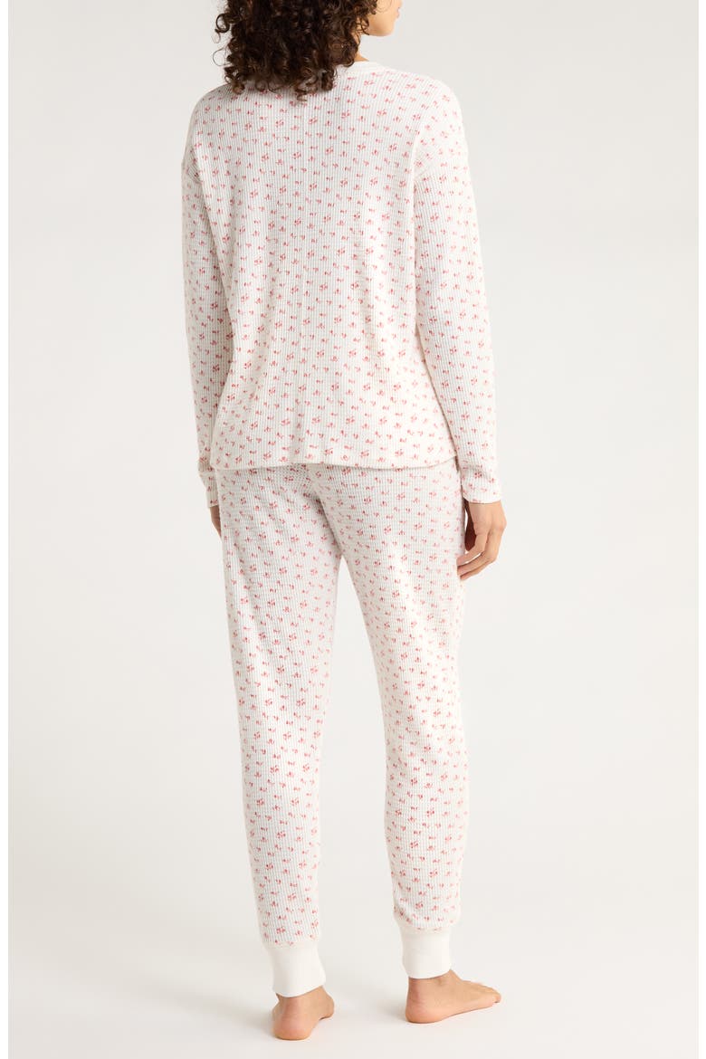 Super Soft Thermal Knit Pajamas, Alternate, color, STRAWBERRY DITSY