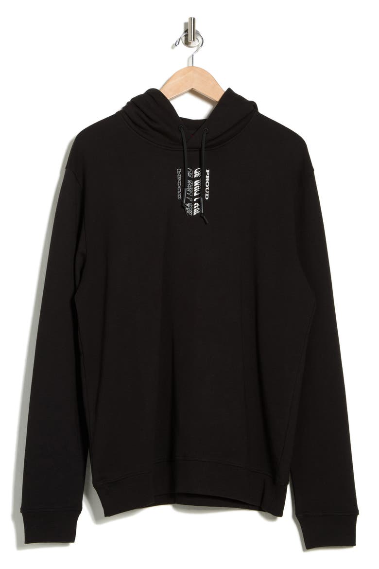 Darrett Stacked Logo Graphic Hoodie, Alternate, color, BLACK