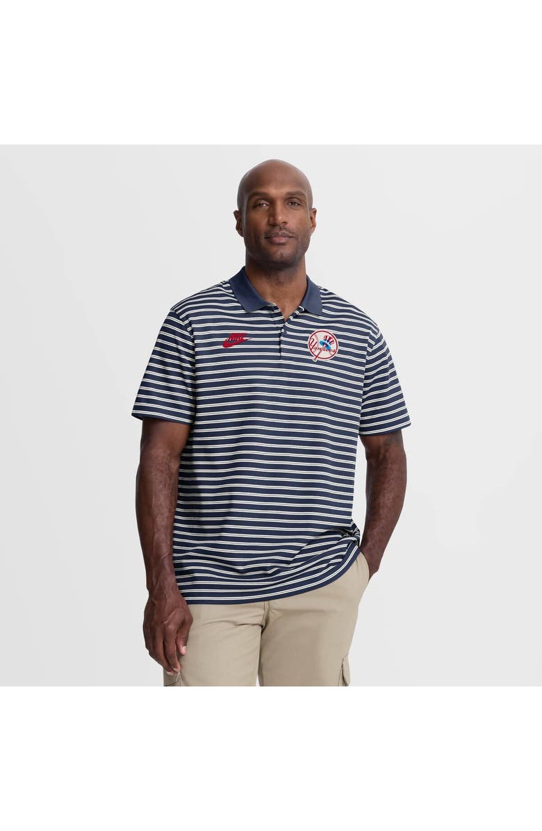 Nike Men's Nike Navy New York Yankees Cooperstown Collection Dri-FIT Victory Striped Polo, Main, color, Navy