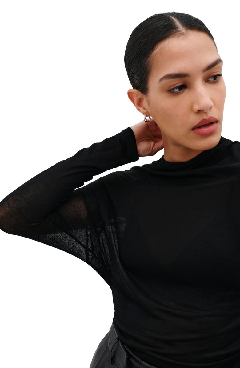 Marcella Sydney Gathered Long Sleeve Top, Alternate, color, 