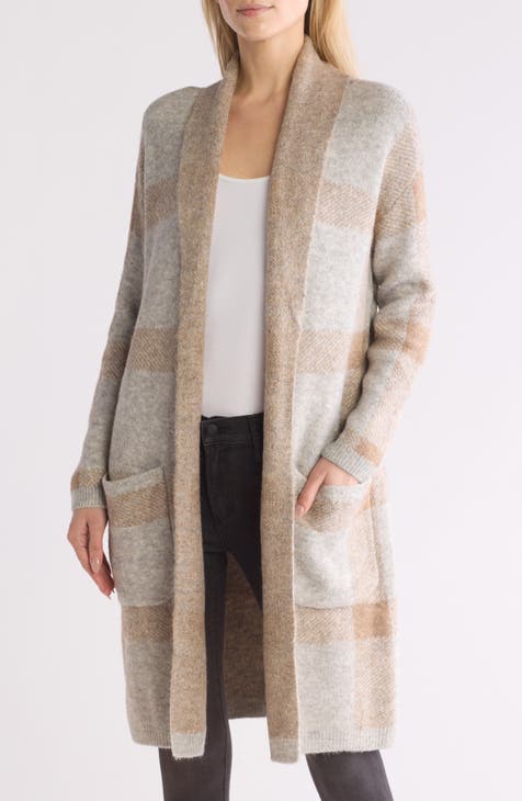 Shawl Collar Long Cardigan