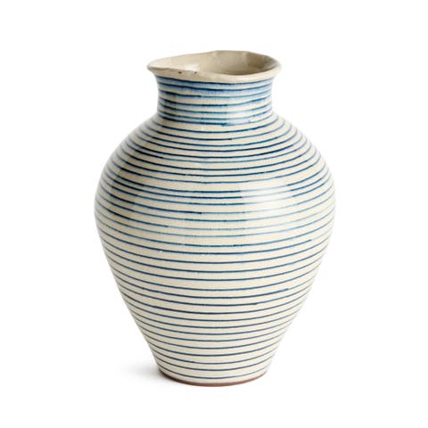 Mirela Medium Blue Terracotta Vase