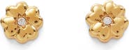 Alex and Ani Clover Mini Stud Earrings