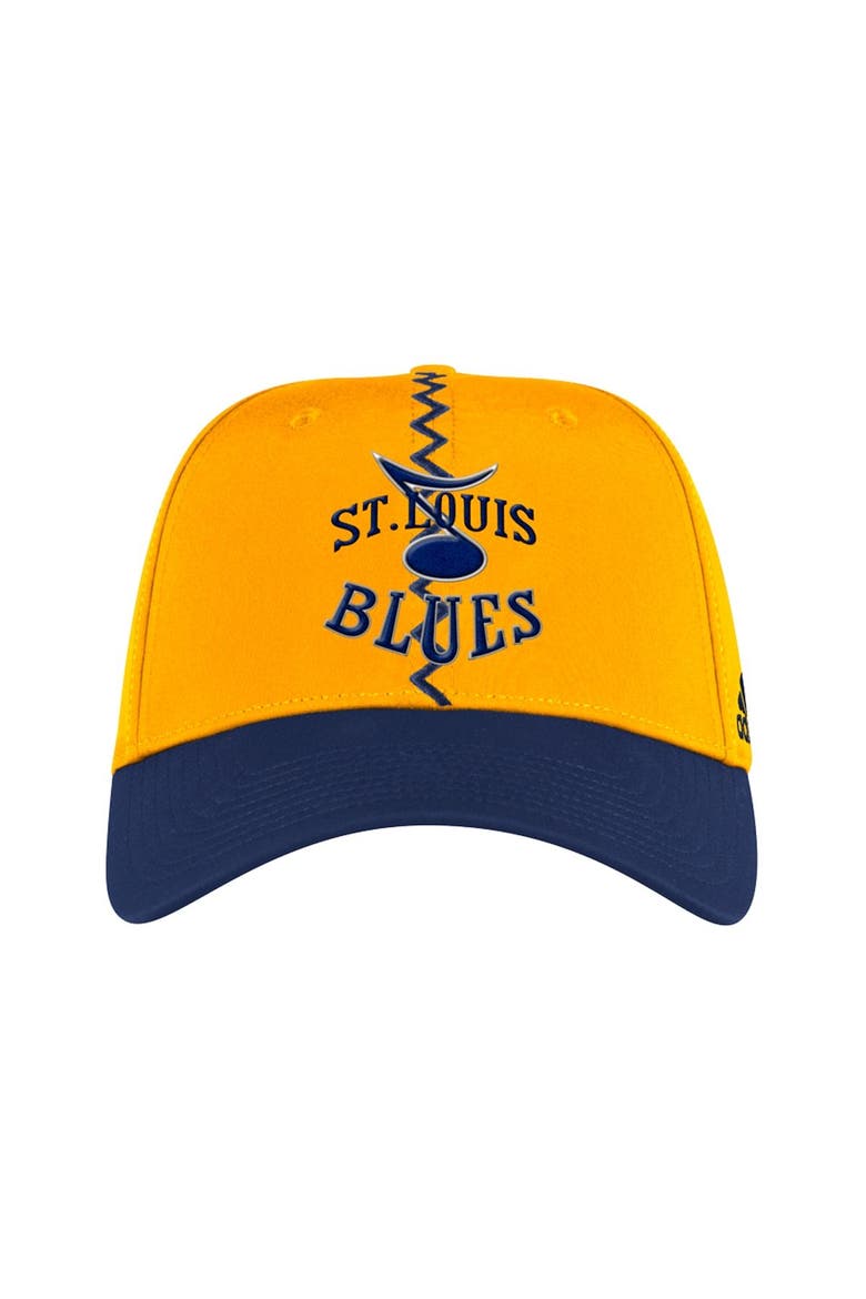 Men's adidas  Yellow St. Louis Blues Reverse Retro 2.0 Flex Fitted Hat, Main, color, Yellow