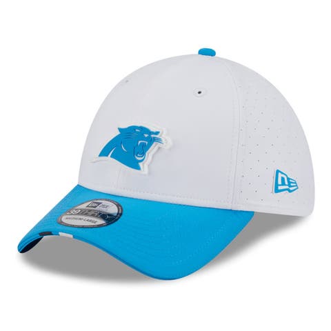 Men's New Era  White/Blue Carolina Panthers 2025 NFL Training Camp 39THIRTY Flex Hat