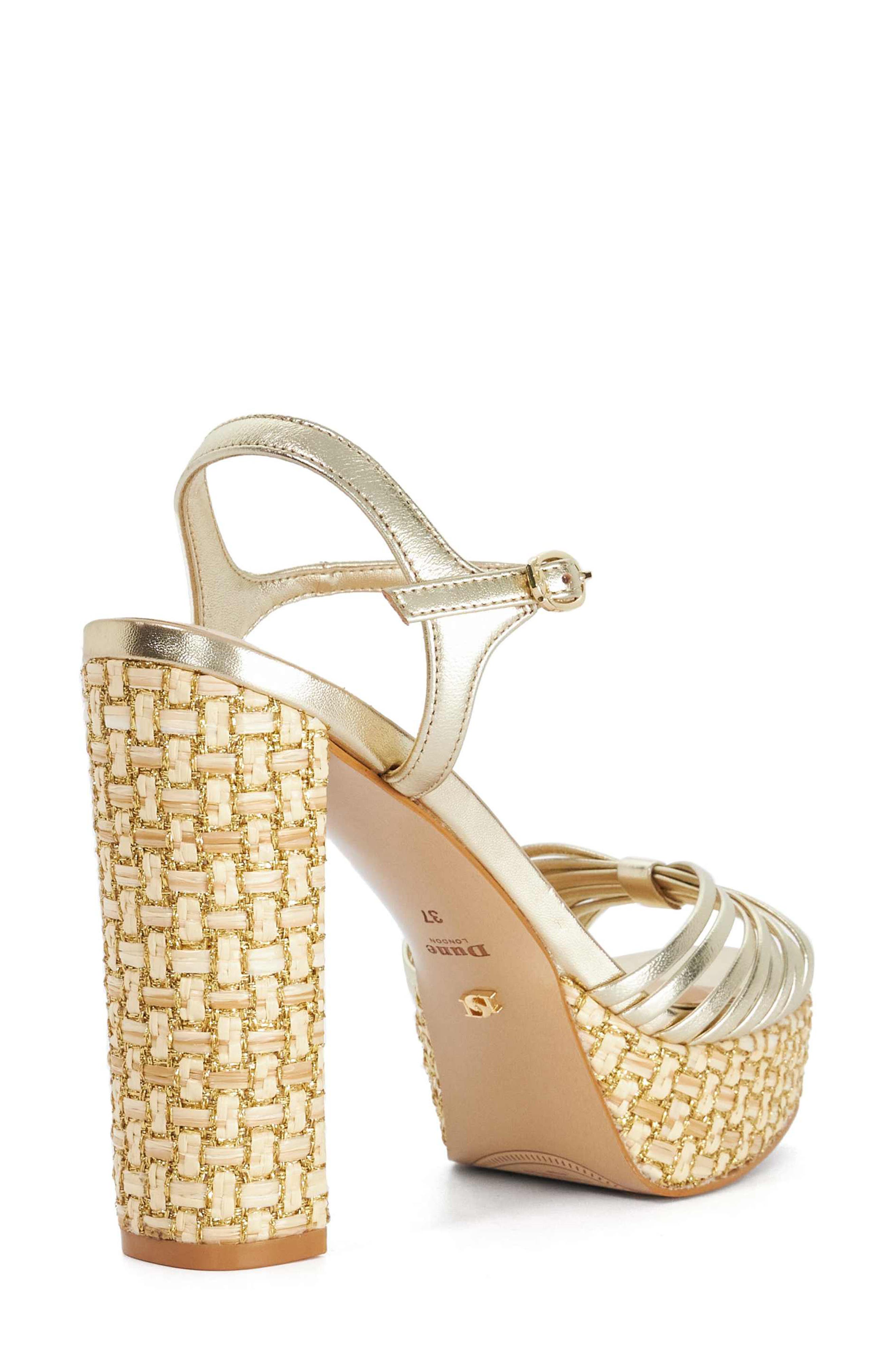 Minogue Ankle Strap Platform Sandal, Alternate, color, GOLD