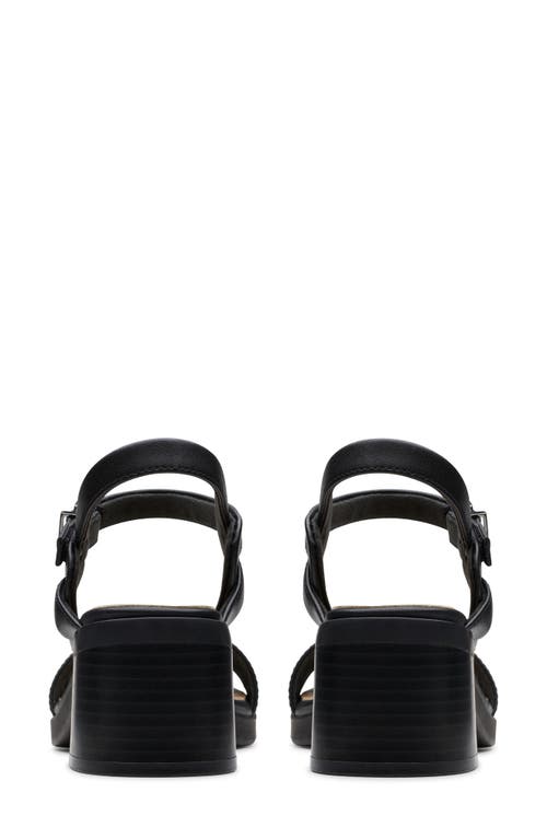 Clarks ® Jaylan Ray Sandal In Black Leather