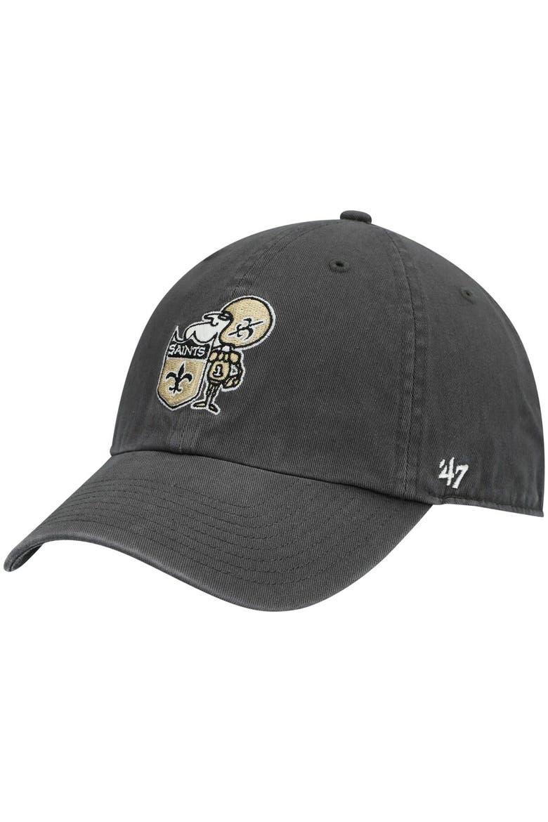 Men's '47 Charcoal New Orleans Saints Clean Up Legacy Adjustable Hat, Main, color, Charcoal