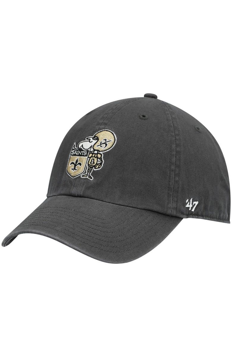 '47 Men's '47 Charcoal New Orleans Saints Clean Up Legacy Adjustable Hat, Main, color, Charcoal