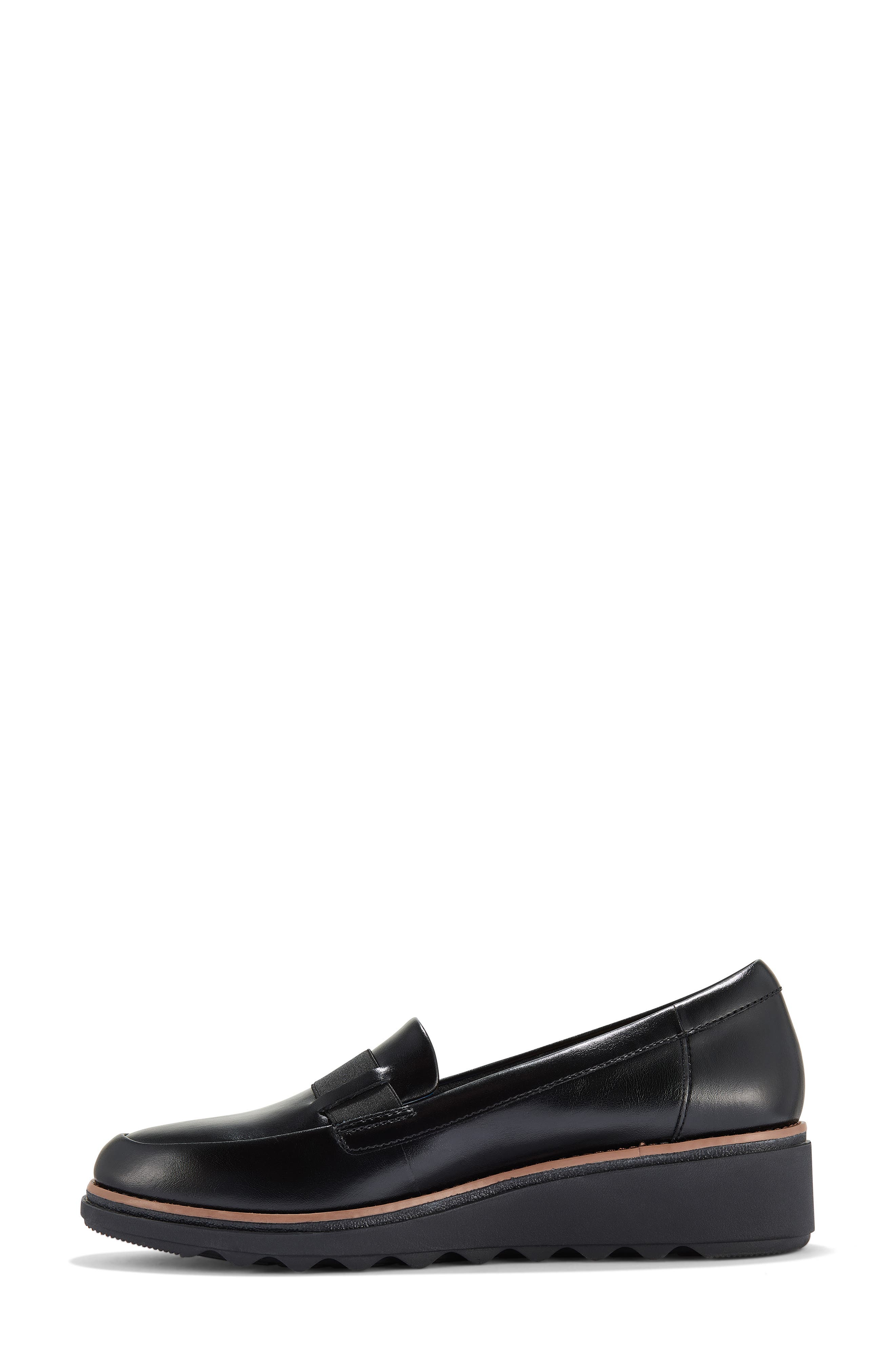 Clarks<sup>®</sup> Sharon Pace Loafer, Alternate, color, Black Leather
